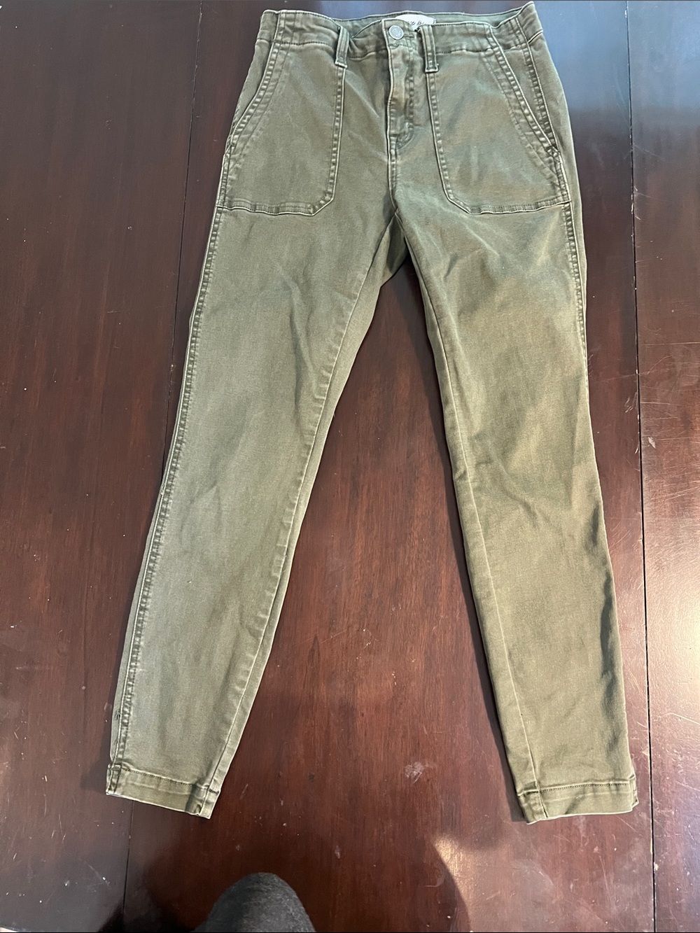 Studio Olive Green Chino Jogger Pants